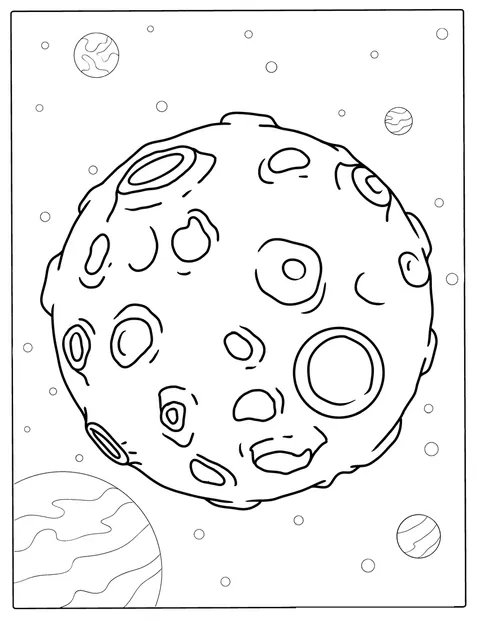 Una luna semplice, pensata per i più piccoli, occupa il centro della scena.