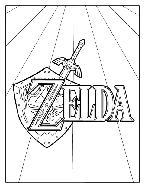 Sigla Zelda este prezentată într-un desen simplu.