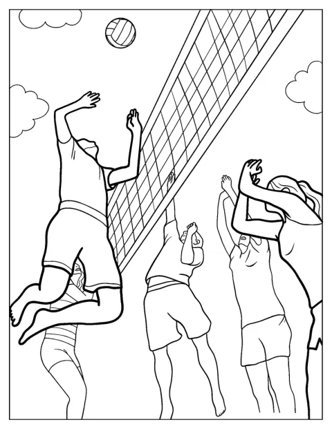En mand gør sig klar til at slå til volleyballen.