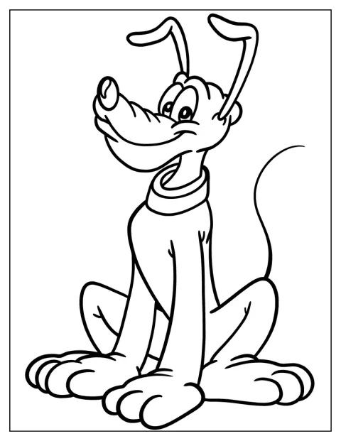 Pluto posa con una expresión alegre.