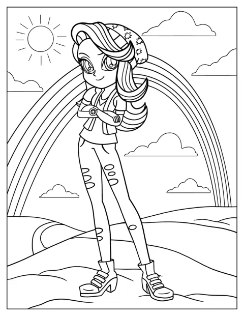 Starlight Glimmer din Equestria Girls este ilustrată singură.