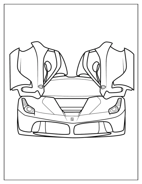 Beim LaFerrari stehen die Türen offen und geben den Blick ins Innere frei.