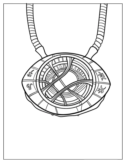O amuleto Olho de Agamotto aparece em destaque.