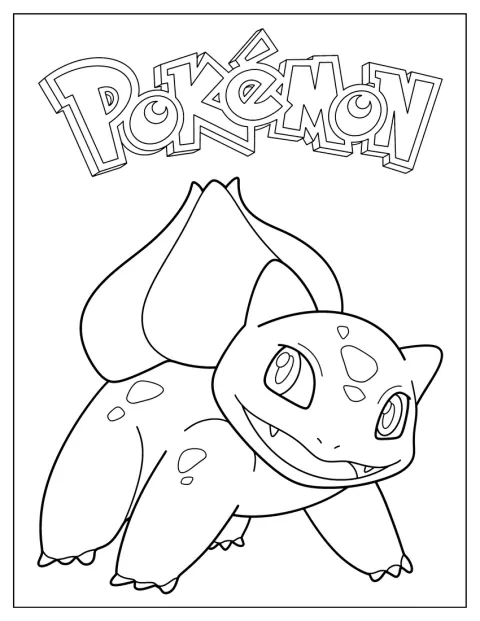 Bulbasaur staat centraal op een Pokémon-poster.