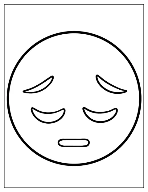 En trist emoji viser et ked af det ansigt.