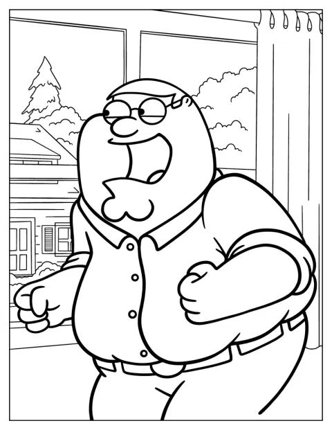 Peter Griffin se ríe a carcajadas.