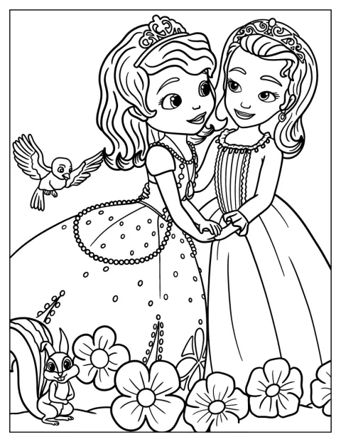 La princesa Sofía aparece junto a su hermana, la princesa Amber.