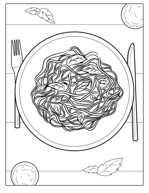 Egy tányér olasz spagetti villára tekerve.