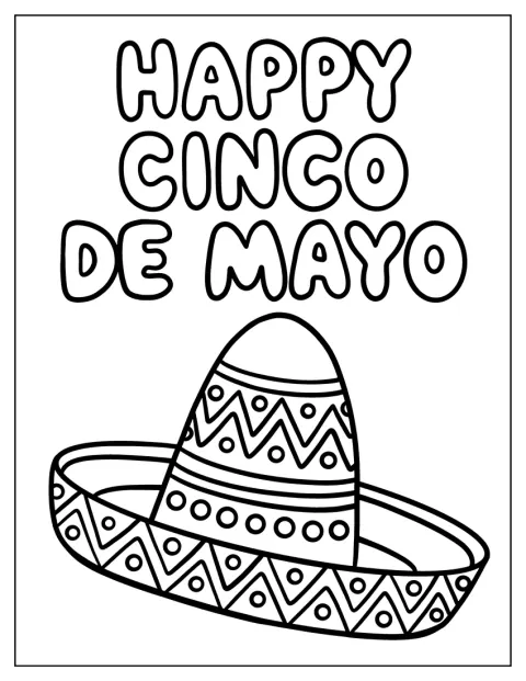 Un sombrero festif accompagne le message « Joyeux Cinco de Mayo ».