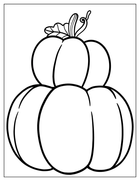 Una zucca piccola è appoggiata sopra una zucca più grande.