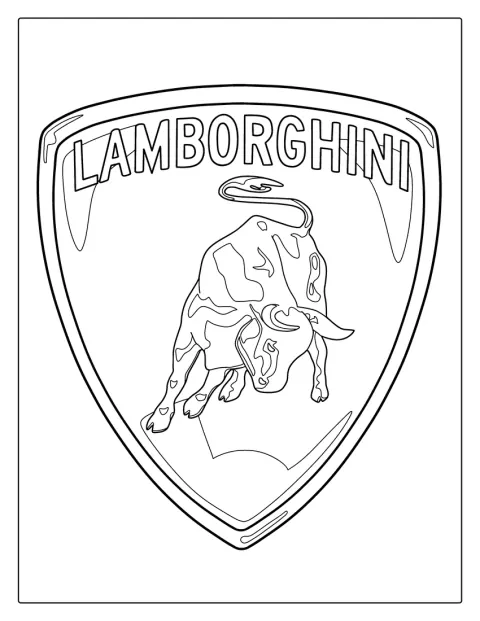 Logo Lamborghini przedstawia tarczę z bykiem.