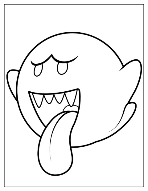Boo, a Super Mario szelleme lebeg a képen.