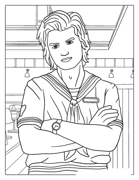 Mike Wheeler aparece en un retrato de cuerpo entero.