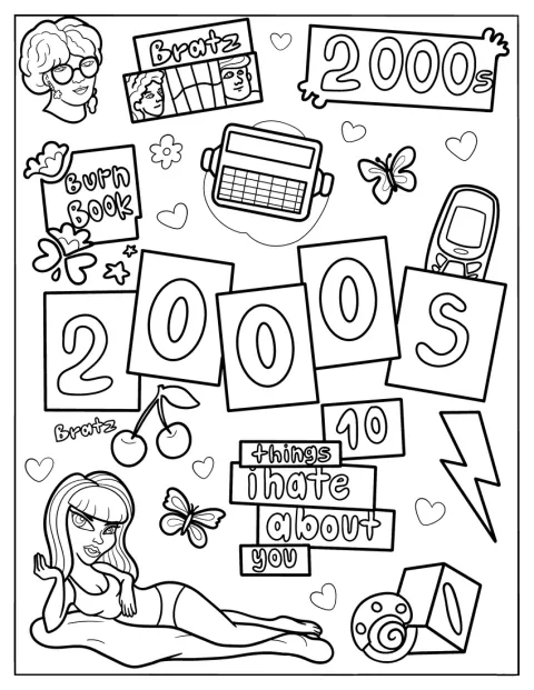 Varias frases emblemáticas acompañan a aparatos electrónicos populares a principios de los años 2000.
