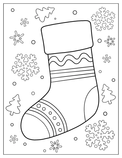 Plusieurs chaussettes de Noël sont suspendues côte à côte.