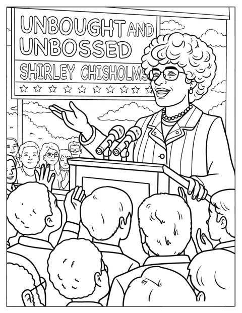 Shirley Chisholm aparece como representante de Estados Unidos.