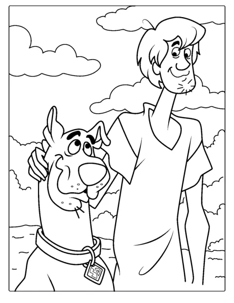 Scooby-Doo e Shaggy festeggiano Halloween tra zucche intagliate.