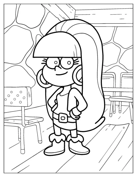 Pacífica Noroeste posa con elegancia en Gravity Falls.