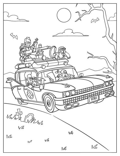 Echipa originală Ghostbusters merge cu Ecto-1.