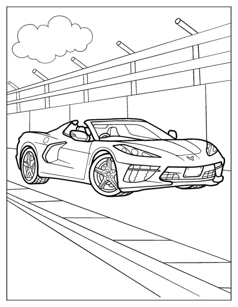 コルベット スティングレイの姿が描かれています。