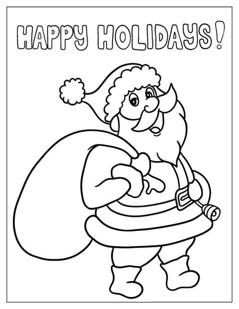 Babbo Natale accompagna un augurio di buone feste.