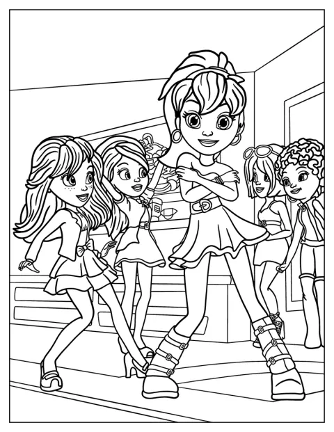 Polly Pocket tančí se svými přáteli.