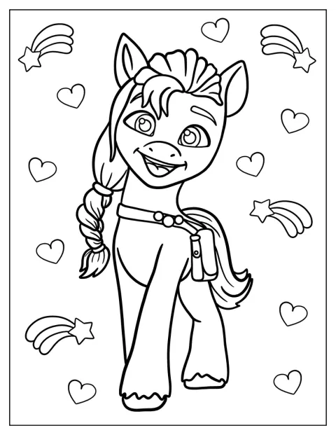 Sunny Starscout, de My Little Pony: A New Generation, posa sonriente.