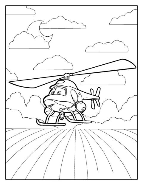 A Verdákból ismert Cathy Copter helikopter látható.
