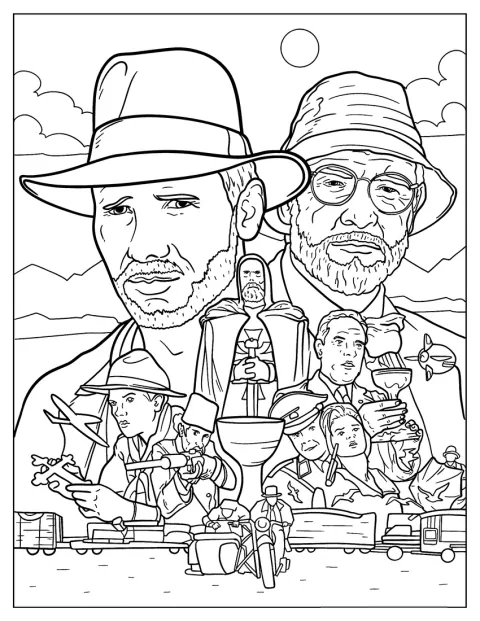Indiana Jones apparaît dans une scène du film La Dernière Croisade.