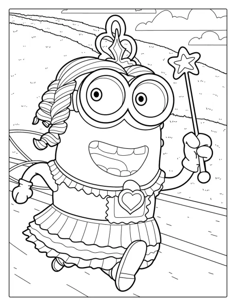 Kevin, de los Minions, lleva un vestido.