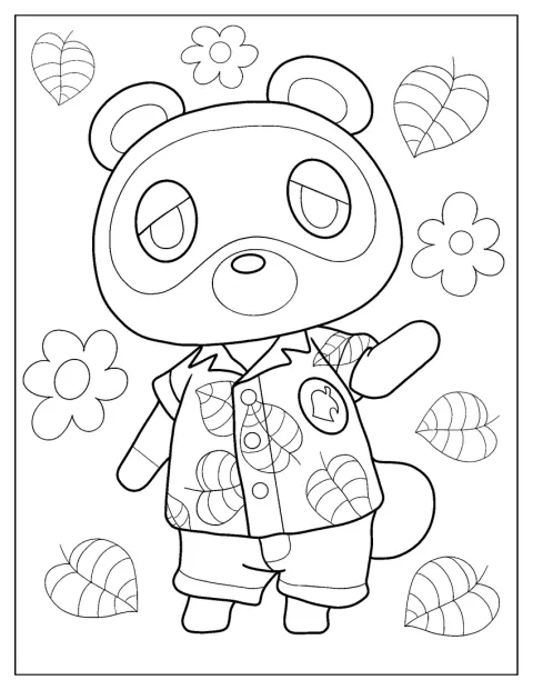 Tom Nook posa con su aspecto simpático y adorable.