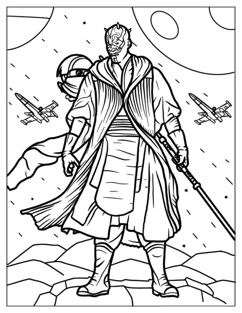 Coloring Sheet Of Darth Maul