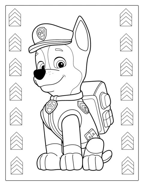 Policejní pes běží za někým během napínavého pronásledování.