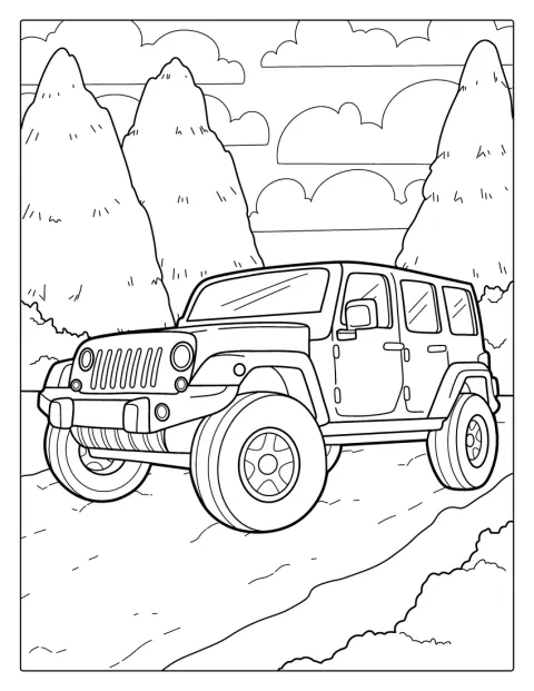 Un Jeep 4x4 está preparado para recorrer terrenos difíciles.