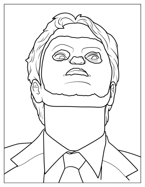 Dwight lleva una máscara espeluznante en la oficina.
