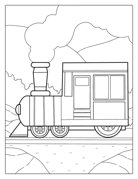 Una locomotora aparece de frente sobre las vías.