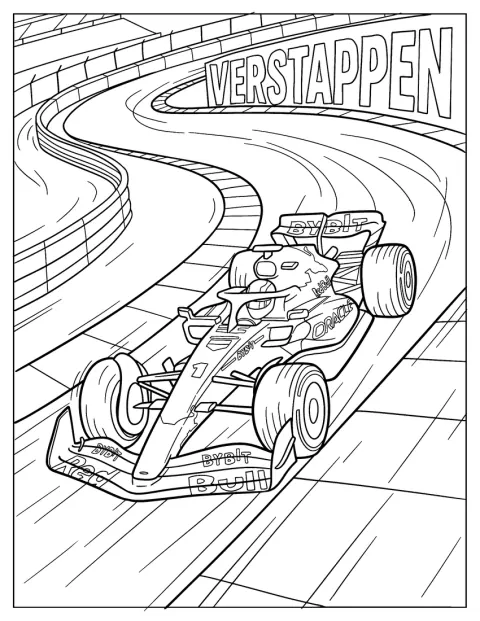 Max Verstappen ajaa kilpaa F1-radalla.