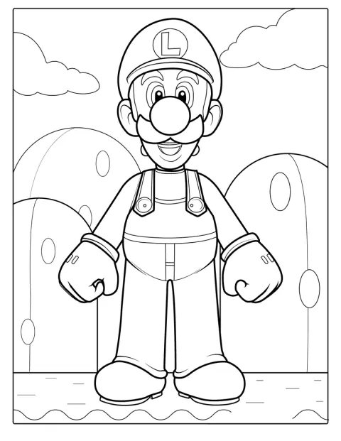 Luigi vidáman mosolyog.