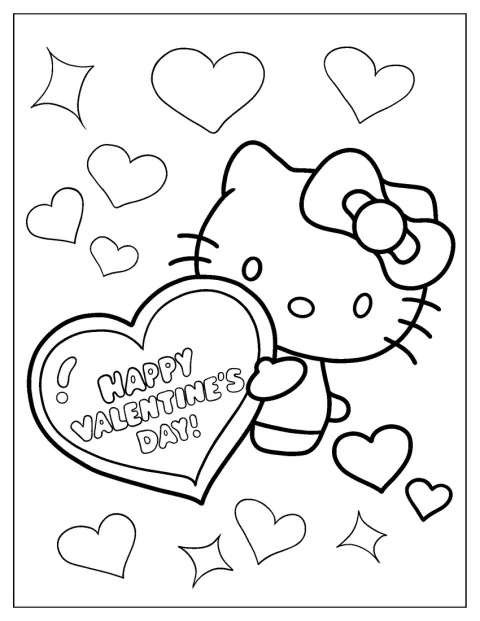 Hello Kitty sărbătorește Valentine’s Day.