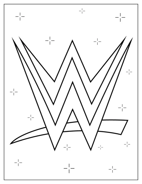 WWE Logo Coloring Page