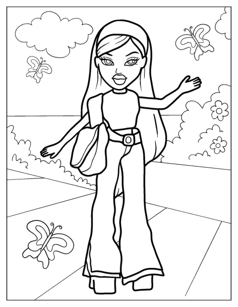 Cloe si trova in un giardino.