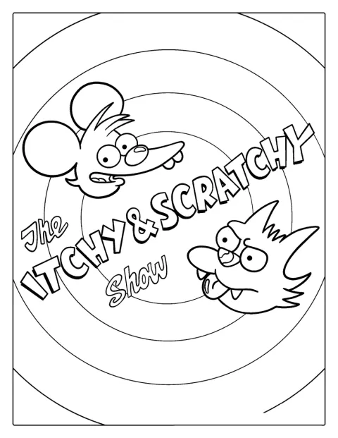 Itchy i Scratchy pojawiają się w swoim telewizyjnym show.