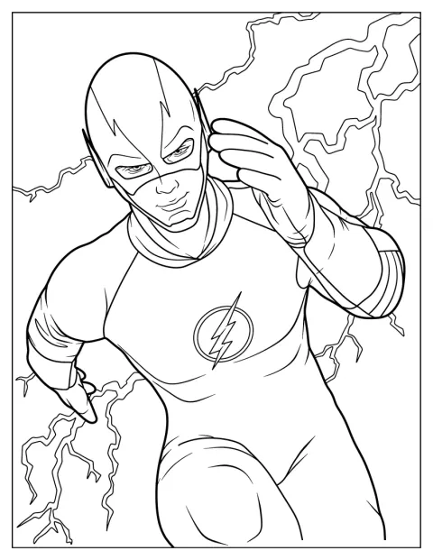 Flash court à travers le temps dans une scène pleine d’action.