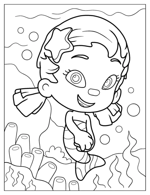 Oona z Podvodníčků se usmívá jako roztomilá mořská víla.