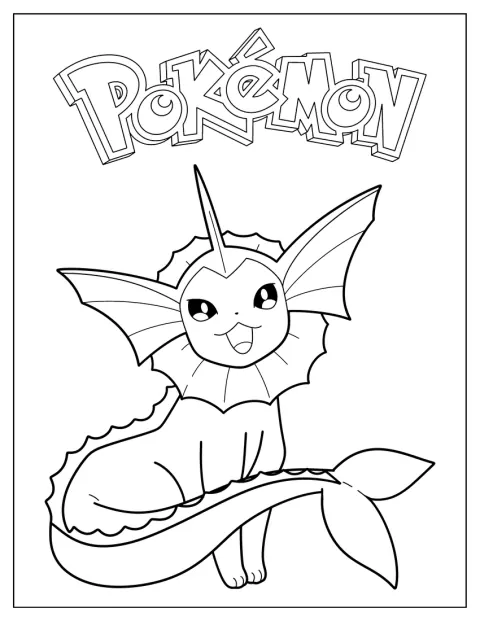 Vaporeon poseeraa julisteessa.