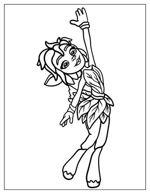 エローラがこちらに向かって手を振っています。