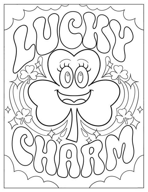 Un trifoi cu patru foi este prezentat ca talisman norocos.
