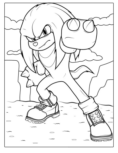 Knuckles aparece en una ilustración.