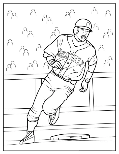 En spelare springer mellan baserna efter ett homerun.
