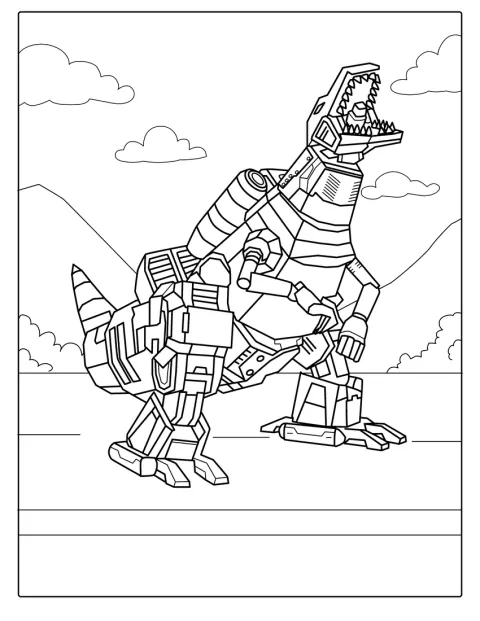 Grimlock näkyy suurikokoisena robottina, jolla on dinosauruksen piirteitä.